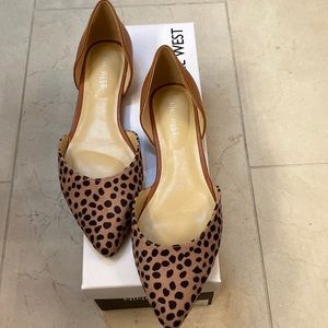 New Nine West “Starship” Leopard and Leather Flats -  Size 6 1/2M